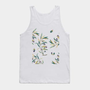 Olive watercolour pattern Tank Top